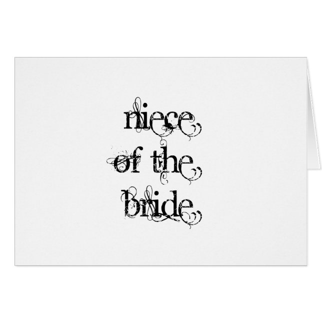 Niece of the Bride Cards (Front Horizontal)