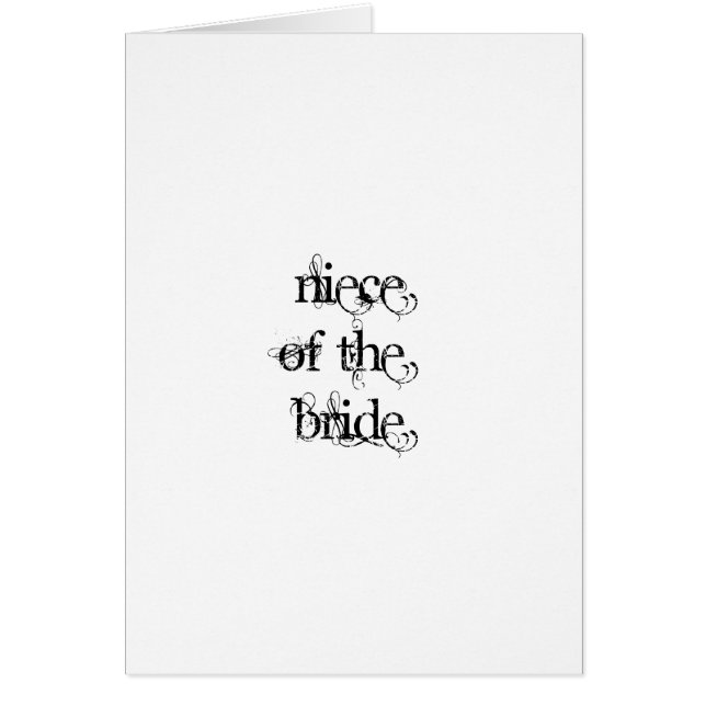 Niece of the Bride Cards (Front)