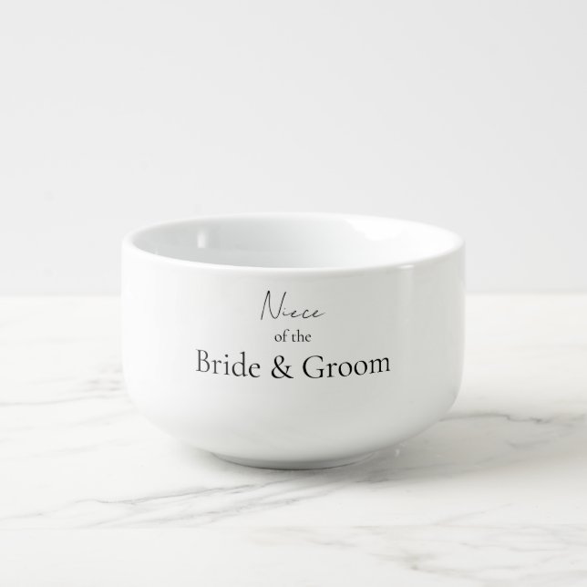 Niece of the Bride & Groom Soup Script Name Mug (Front)