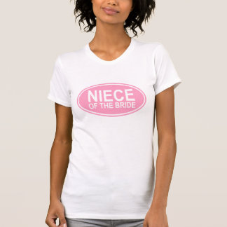 Niece of the Bride Wedding Oval Pink T-Shirt
