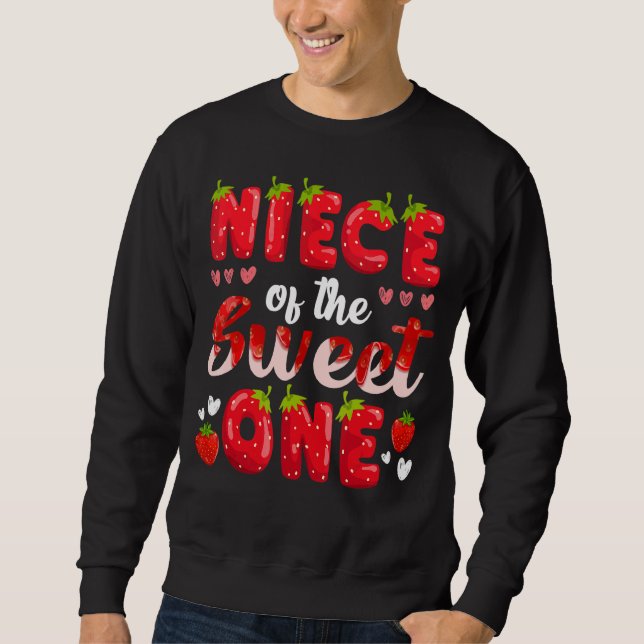 Niece Of The Sweet One Birthday Party Family Match Sweatshirt (Front)