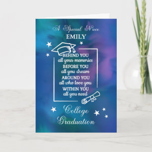 Niece Personalize College Graduation Quote Card