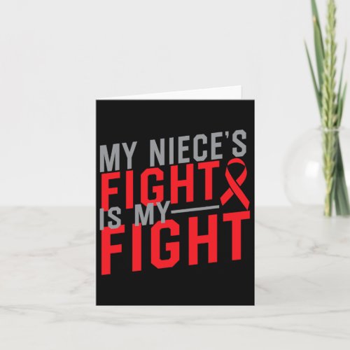 Nieces Fight Is My Fight Blood Cancer Awareness 2 Card