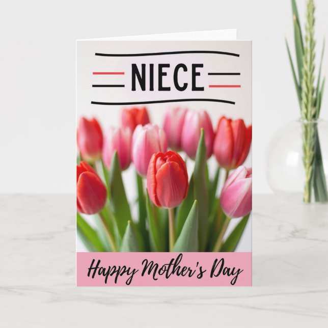 Nieces Floral Mothers Day Card (Front)