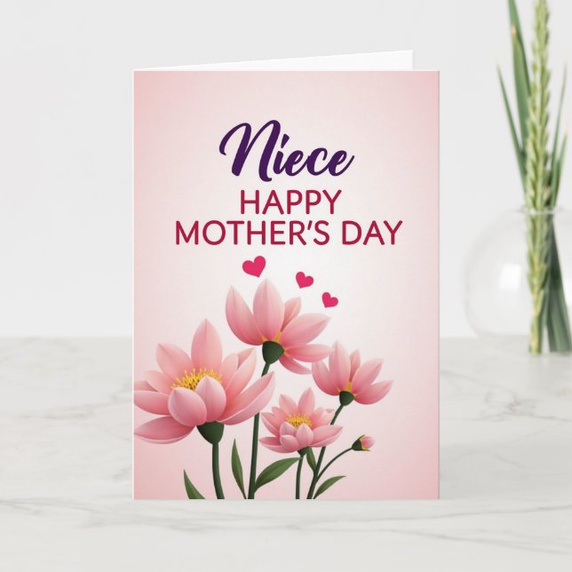 Nieces Heartfelt Mothers Card (Front)