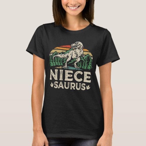 Niecesaurus Dinosaur T Rex Niece Saurus Matching   T_Shirt