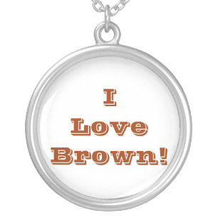 Niecklace I Love Tan Silver Plated Necklace