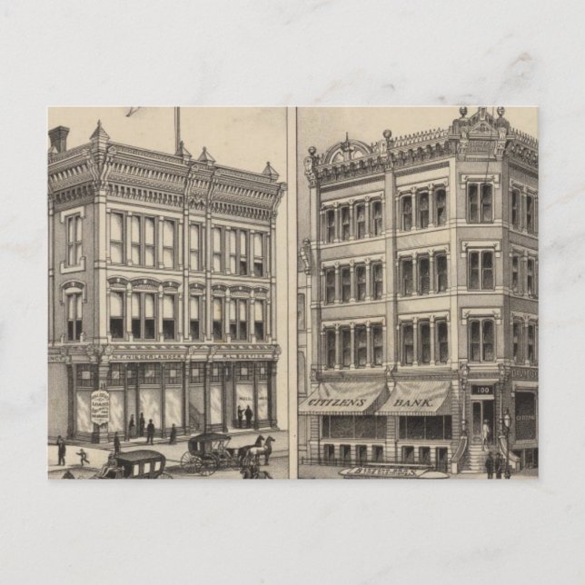 Niederlander and Citizens Bank, Wichita, Kansas Postcard (Front)