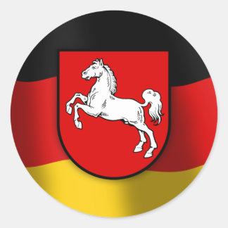 Niedersachsen coat of arms classic round sticker