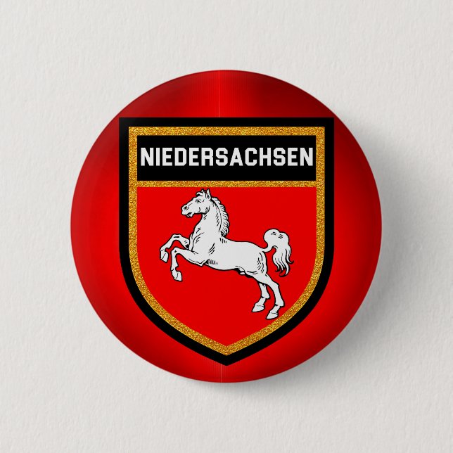 Niedersachsen Flag Pinback Button (Front)