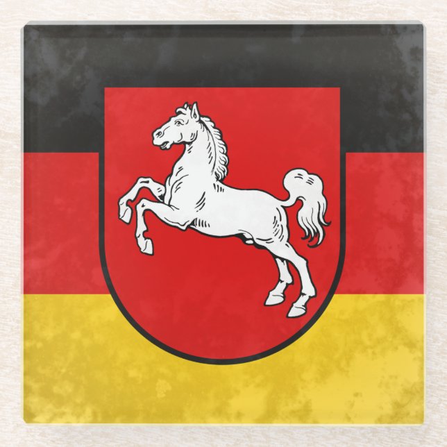 Niedersachsen Glass Coaster (Front)