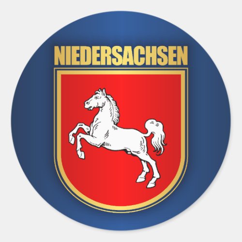 Niedersachsen Lower Saxony COA Classic Round Sticker