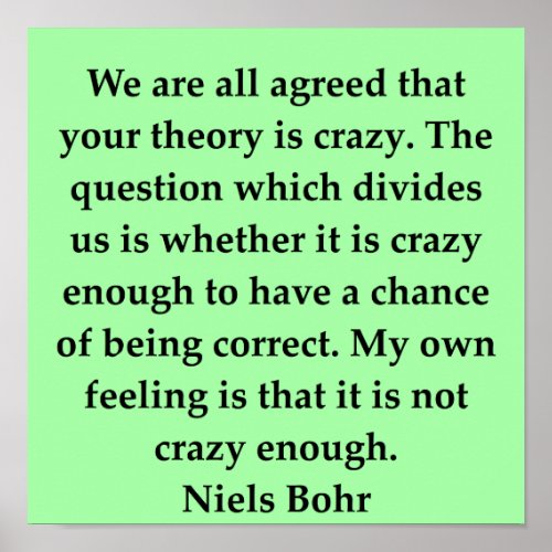 niels bohr quote poster