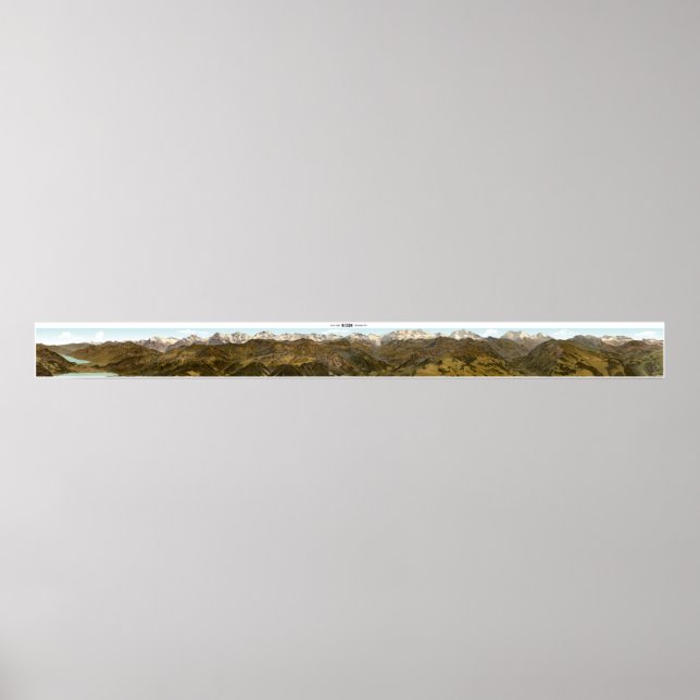 NIESEN Swiss Alps Panorama 360° Poster (Front)