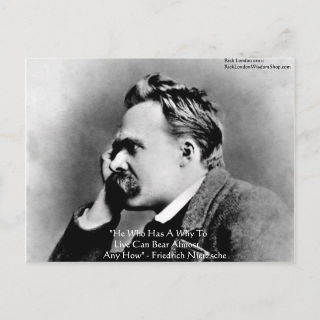 Nietzsche "A Why" Wisdom Quote Gifts & Cards (Front)