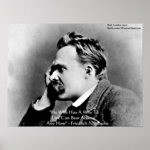 Nietzsche A Why Wisdom Quote Poster