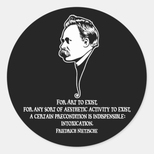 Nietzsche_art_1_DKT Classic Round Sticker