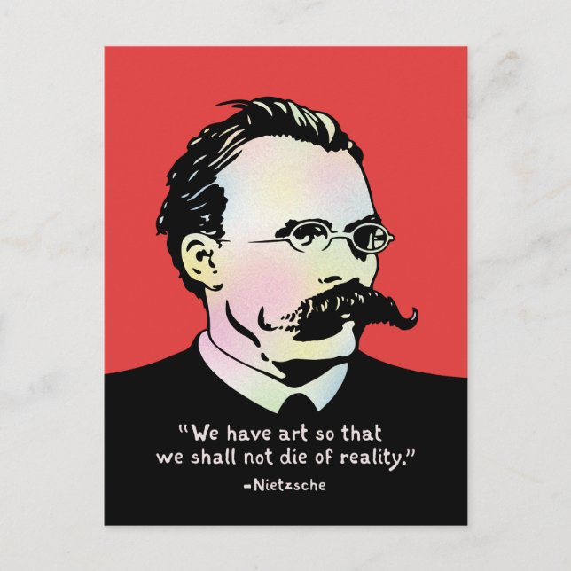 Nietzsche - Art v. Reality Postcard (Front)