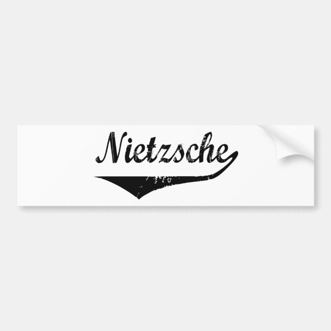 Nietzsche Bumper Sticker (Front)