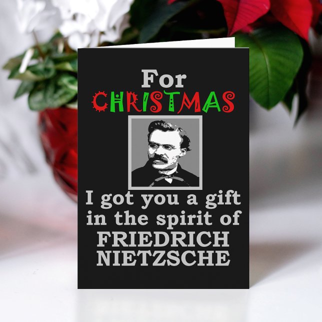 Nietzsche Humor Christmas Holiday Card (Creator Uploaded)