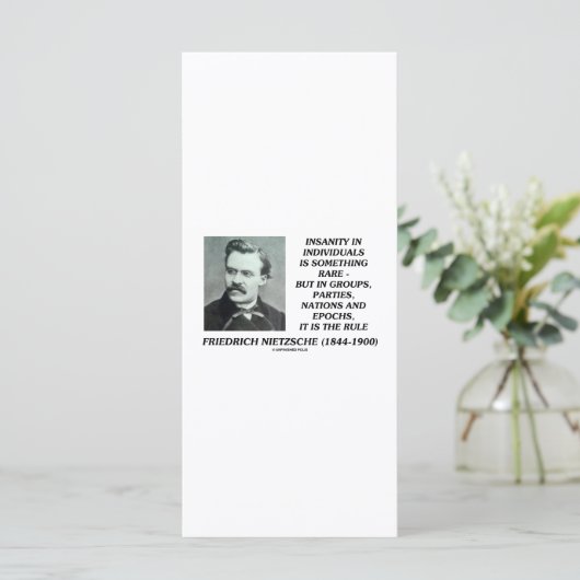 Nietzsche Insanity Rare In Individuals Quote (Standing Front)