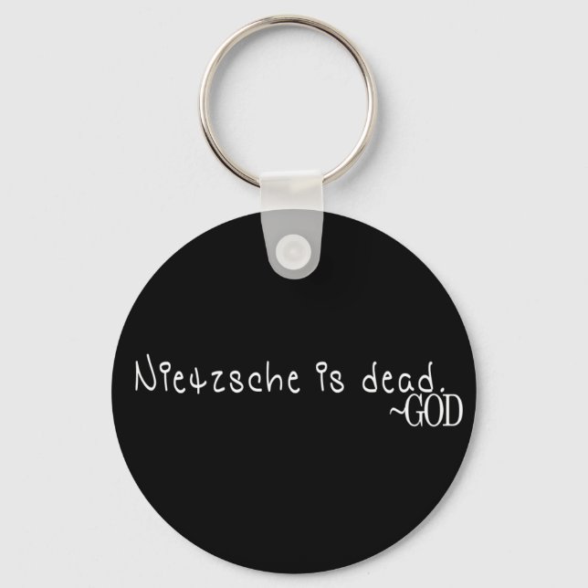 NIETZSCHE IS DEAD - GOD KEYCHAIN (Front)
