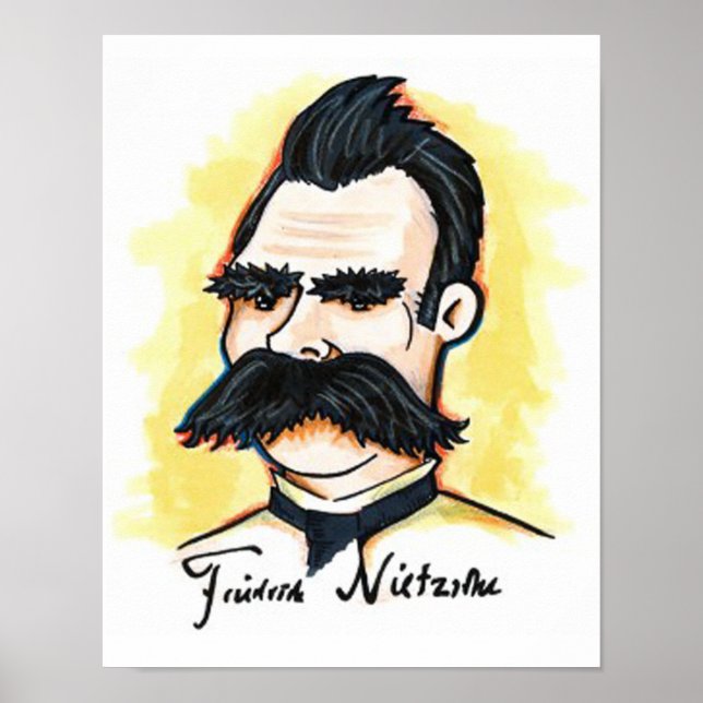 Nietzsche Poster 11" x 8.5" (Front)