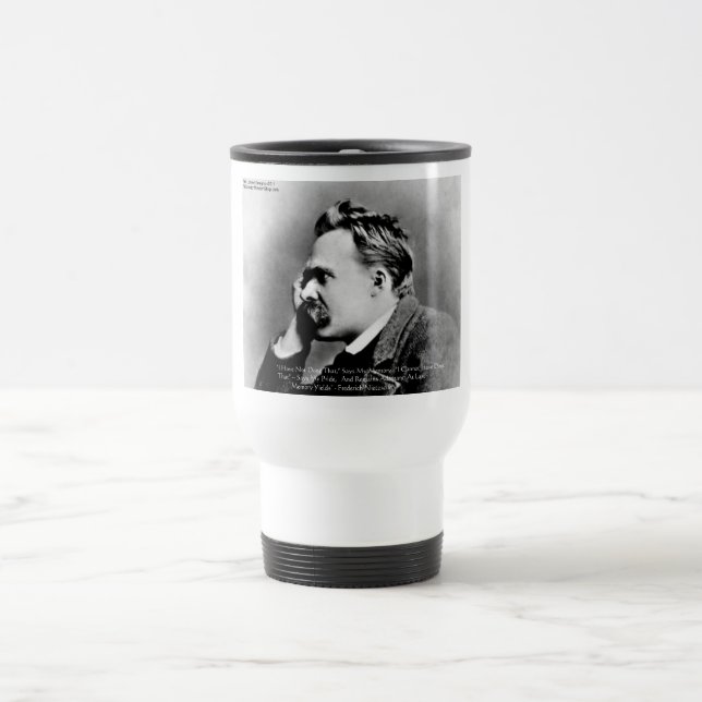 Nietzsche "Pride Vs Memory" Wisdom Quote Gifts/Tee Travel Mug (Center)