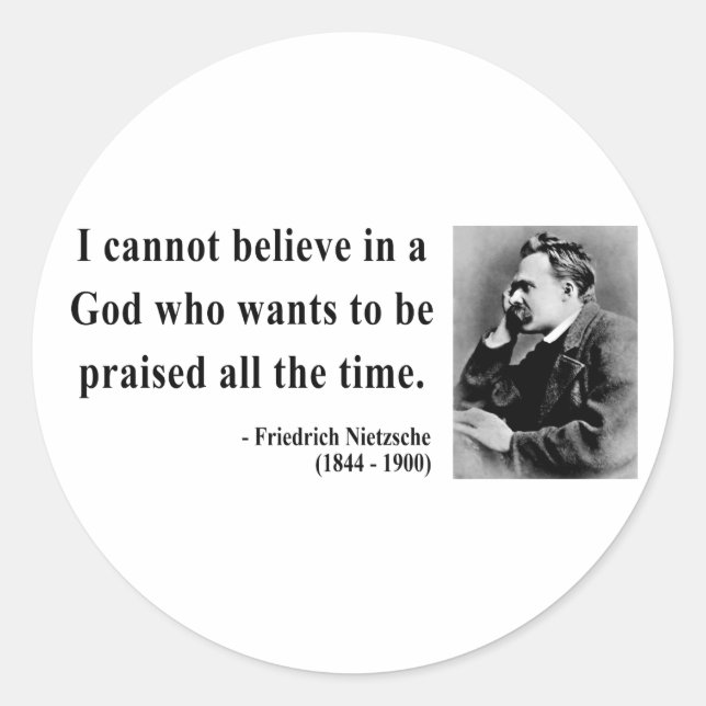 Nietzsche Quote 2b Classic Round Sticker (Front)