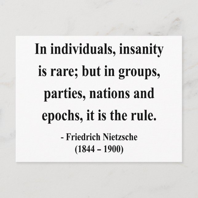 Nietzsche Quote 3a Postcard (Front)