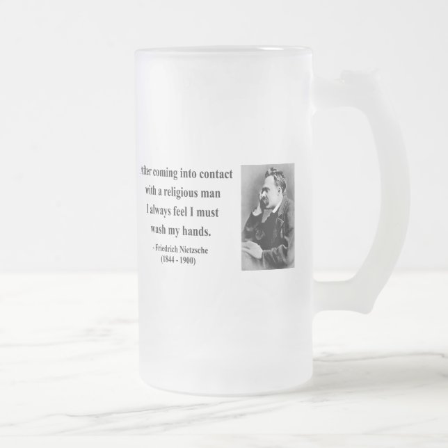 Nietzsche Quote 3b Frosted Glass Beer Mug (Right)