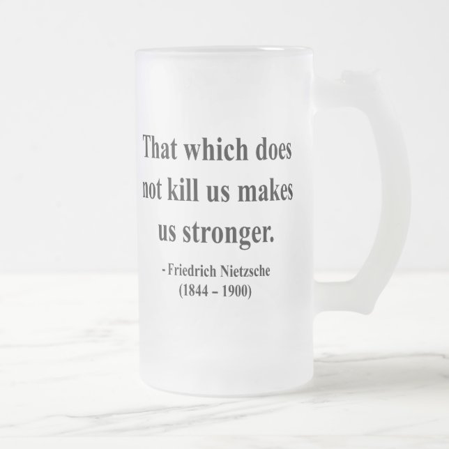 Nietzsche Quote 5a Frosted Glass Beer Mug (Right)