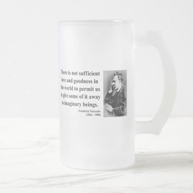 Nietzsche Quote 7b Frosted Glass Beer Mug (Right)