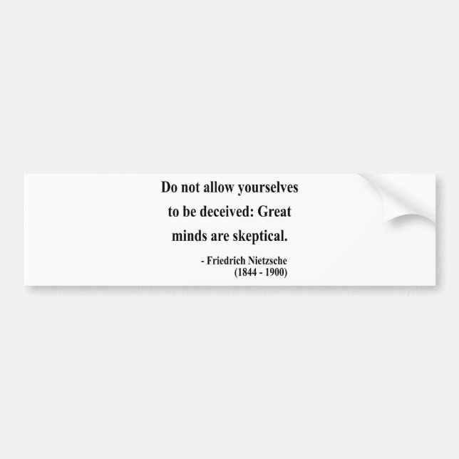 Nietzsche Quote 9a Bumper Sticker (Front)