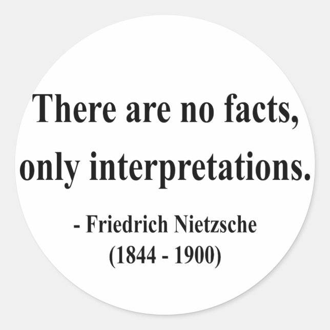 Nietzsche Quote 9a Classic Round Sticker (Front)