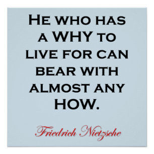 Nietzsche Quote - Bear Any How Poster