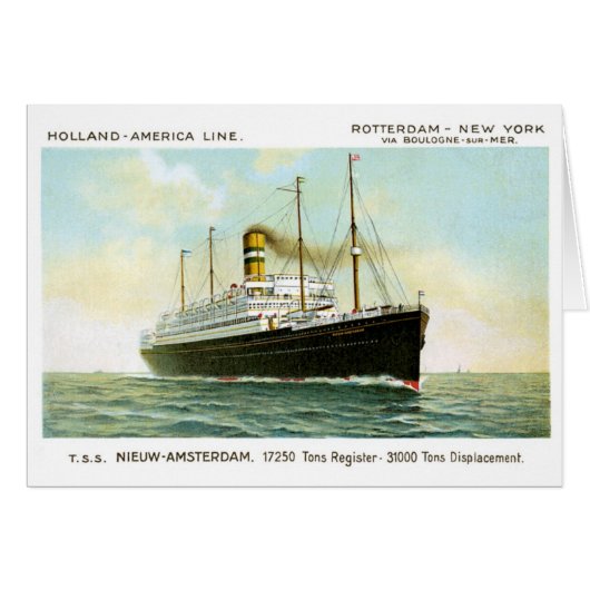 Nieuw Amsterdam of 1906 Cards (Front Horizontal)