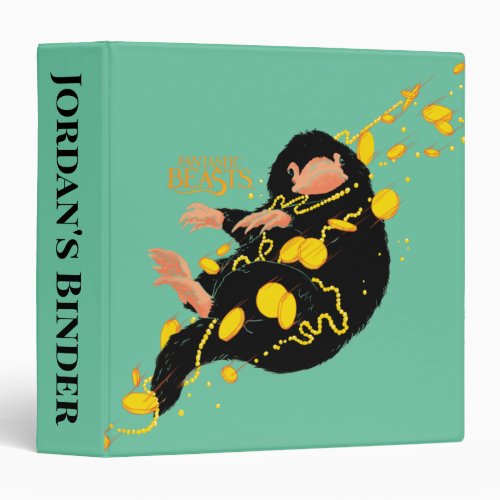 Niffler Floating With Gold 3 Ring Binder