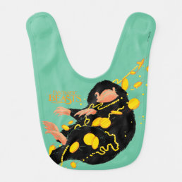 Niffler Floating With Gold Baby Bib