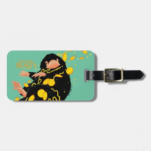 Niffler Floating With Gold Luggage Tag