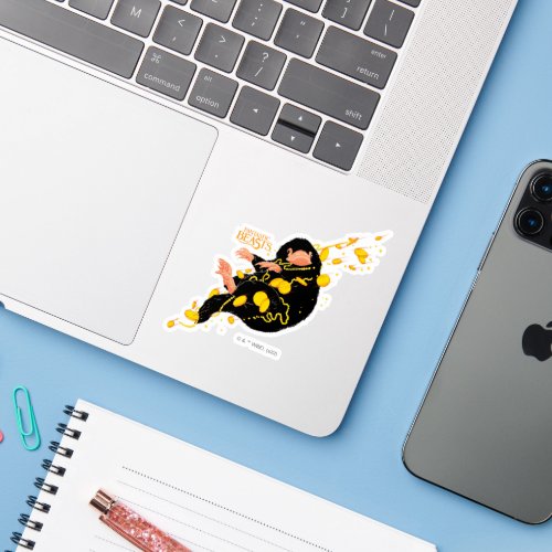 Niffler Floating With Gold Sticker
