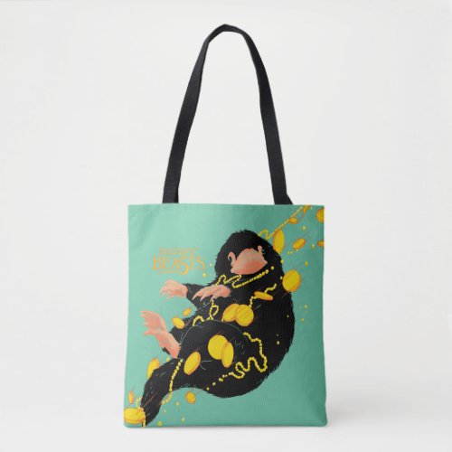 Niffler Floating With Gold Tote Bag
