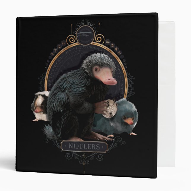 NIFFLER™s Art Nouveau Portrait 3 Ring Binder (Front/Inside)