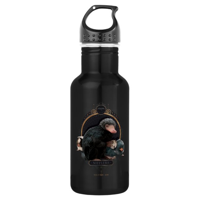 NIFFLER™s Art Nouveau Portrait Stainless Steel Water Bottle (Front)
