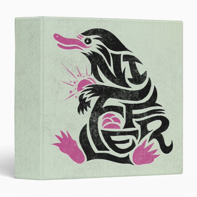 NIFFLER™ Typography Graphic 3 Ring Binder (Front/Spine)