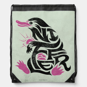 NIFFLER™ Typography Graphic Drawstring Bag