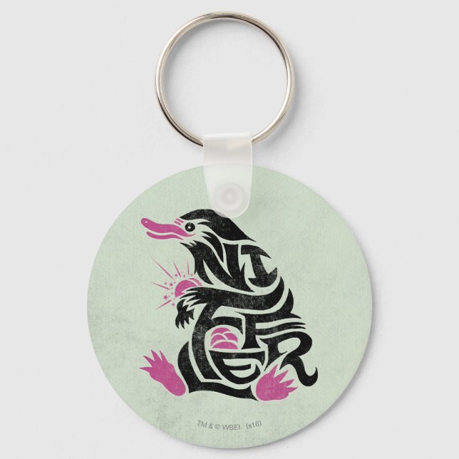 NIFFLER™ Typography Graphic Keychain (Front)