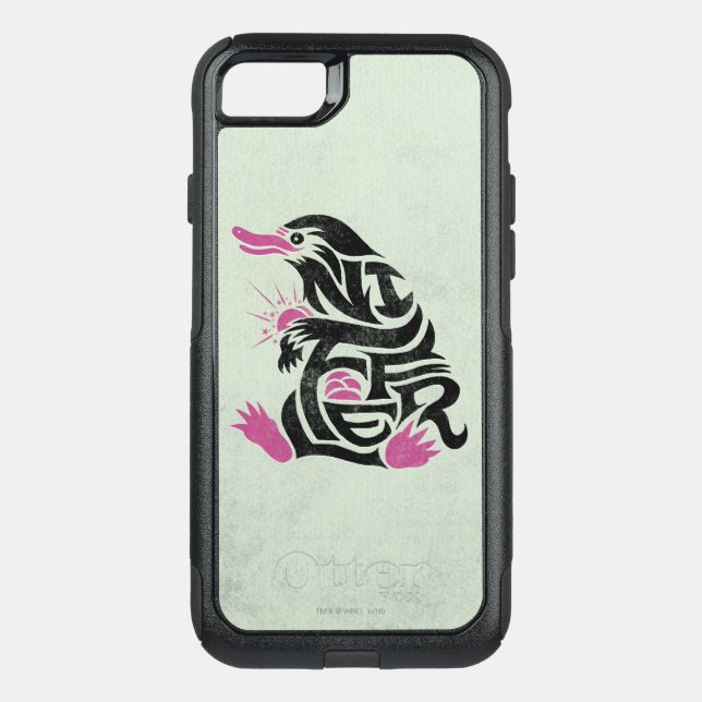NIFFLER™ Typography Graphic Otterbox iPhone Case (Back)