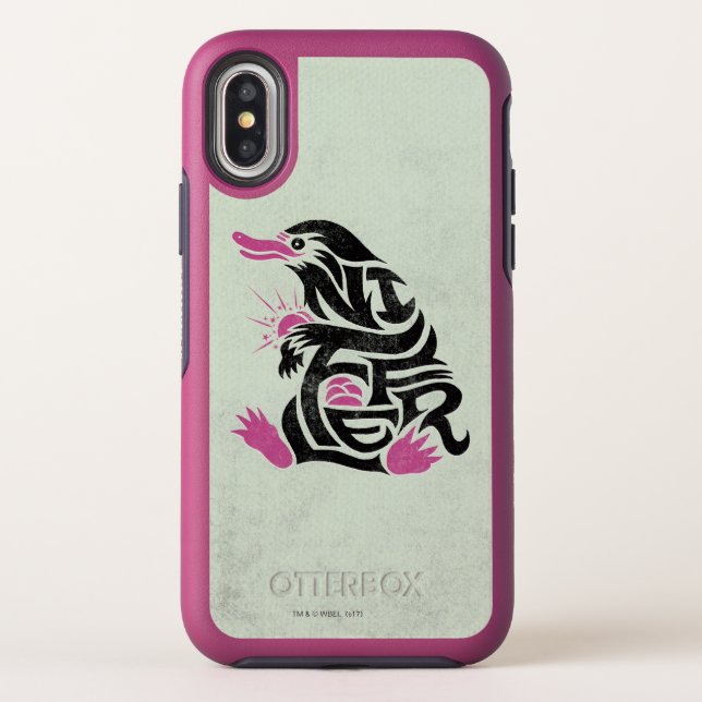 NIFFLER™ Typography Graphic Otterbox iPhone Case (Back)