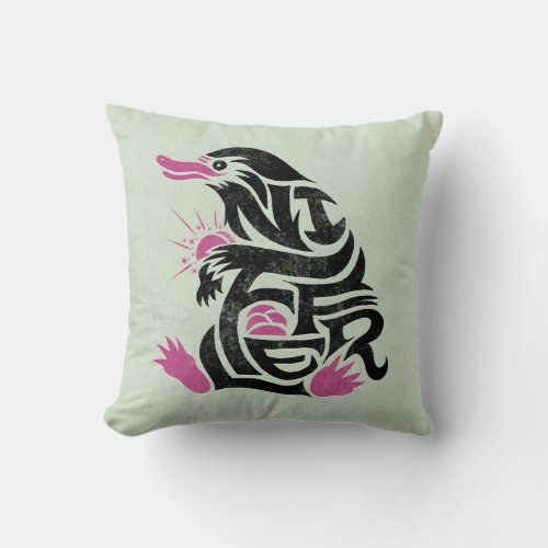 NIFFLER Typography Graphic Throw Pillow